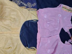 Ethnic Blouse Set - Pink &amp; Gold
