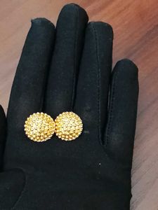 Sparkling Gold Stud Earrings