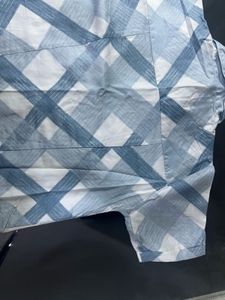 Stylish Blue &amp; White Plaid Shirt