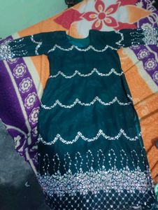 Elegant Teal Sequined Kurta