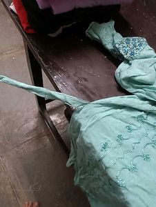 Turquoise Embroidered Kurta