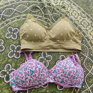 Cute Bras - Floral and Star Print