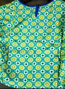 Retro Floral Print Top