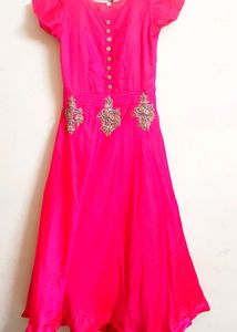 Hot Pink Embellished Dress