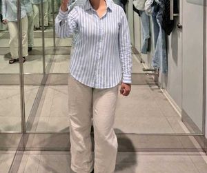 H&amp;M Striped Button-Up Shirt