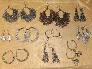 2 Free Earrings + 10 set of Assorted Dangle & Hoop