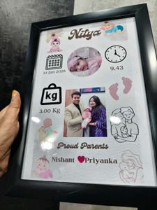 Personalized Baby Birth Announcement Frame