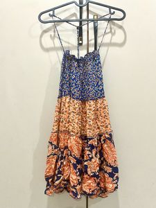 White Closet Tiered Boho Festive Mini Dress