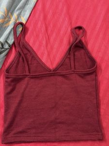 Ribbed Burgundy Cami Top
