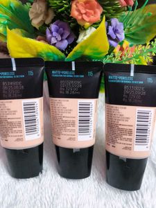 Pack of 3 Maybelline New York Liquid Foundation, M