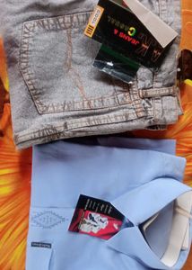 Baby boy Shirt & Grey Jeans Set