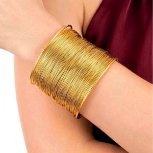 Gold Wire Cuff Bracelet