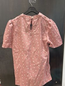 Pink Heart Print Top