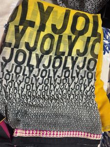Vibrant Yellow JOLY Saree with a blouse