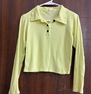 Collared Long Sleeve Top
