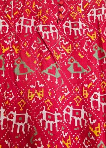 New Like Ikkat Print Floor Length Gown