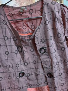 Pink Patterned Casual Top