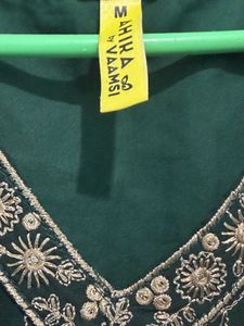 Elegant Green Kurta Set with Embroidery