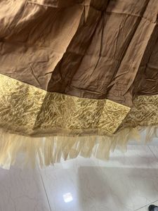 Embellished Red &amp; Gold Party Dress(with free gift)