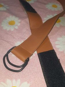 Tan Leather Belt with Double Ring