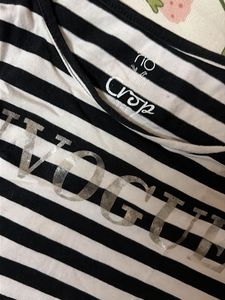 Gap Black &amp; White Striped Long Sleeve Top