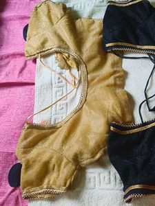 Set of 2 Ethnic Blouses (Gold &amp; Black)
