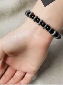 Stylish Black Beaded Bracelet