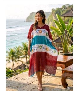 Boho Floral Print Kaftan Dress