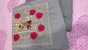 Semi stitched kurta and Unstiched bottom