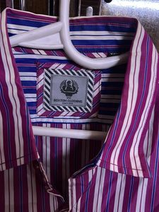 Men's Striped Button-Up Shirt
