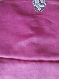 Vibrant Pink Embroidered Saree