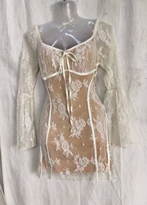 35167. Vintage Lace Mini Dress