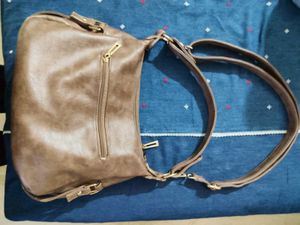 Stylish Brown Faux Leather Handbag