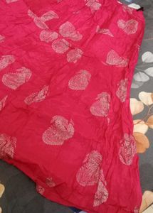 Vibrant Pink Ethnic Print Skirt