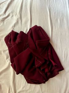Burgandy Georgette Saree