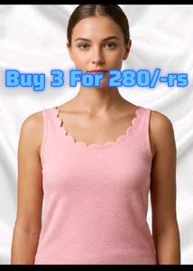 🩷 Pink Scallop Neck Tank Top 🩷