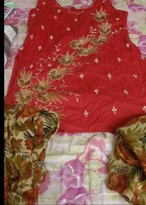 sleeveless salwar set with duppata