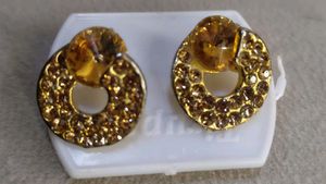 Sparkling Goldtone Hoop Earrings With Free Gift 🎁
