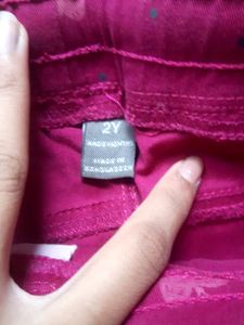 Cute Capri Pant Jeans Butterfly Dots Design