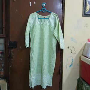 Yellow &amp; White Kurta Set with Palazzo