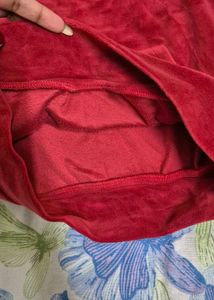 Red Offline girls Hoodie