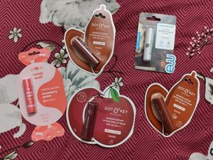 Lot of 5  Lip Balms - Dot & Key, Plum, mamaearth