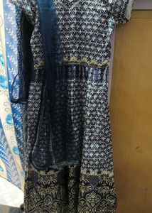 Elegant Blue Printed gown