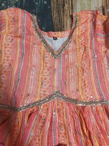 Embellished Crape Kurta with pant