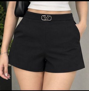 Stylish Black Shorts with Designer Buckle