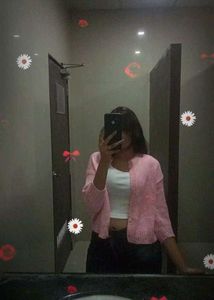 Pink Knit Cardigan