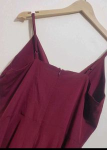 Maroon Color Long Dress For 36 Bust
