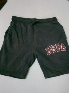 USPA Black Sweat Shorts