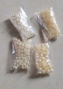 Pearl &amp; Rhinestone Embellishments Gold &amp; Off-white