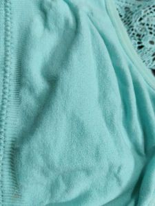 Teal Lace Trim Sports Bra